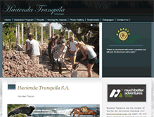 Tablet Screenshot of haciendatranquila.com